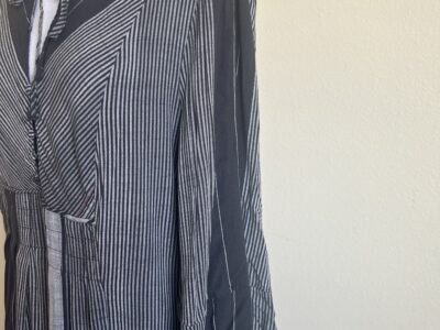 Universal Thread Gray Tiered Maxi Dress with V-Neck M