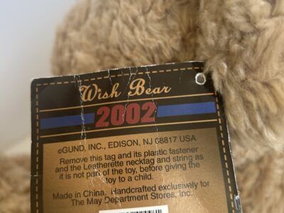 GUND Patriotic Wish Teddy Bear 100th Anniversary Jumbo Plush 2002 May Dept