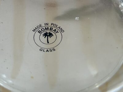 Beautiful Vintage Bombay Crystal Vase Made in Poland 12” Tall Vertical Stripes