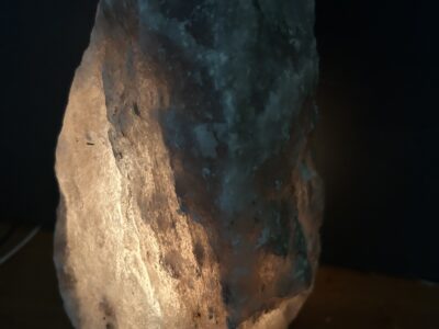 Salt stone lamp gray