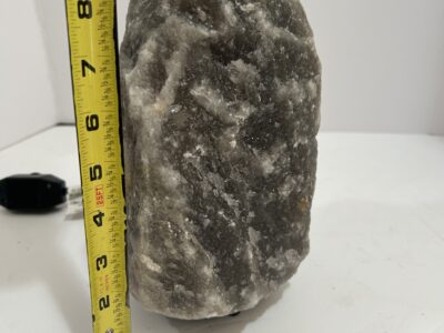 Salt stone lamp gray