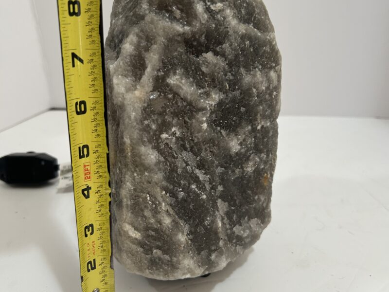 Salt stone lamp gray