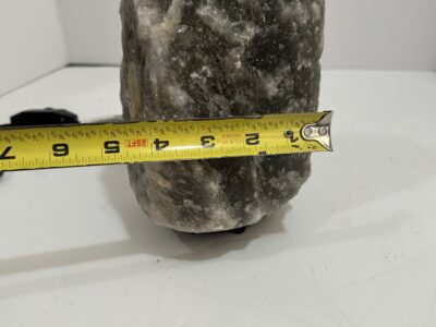 Salt stone lamp gray