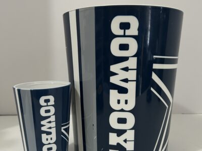 Dallas Cowboy trash can and cup
