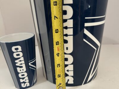 Dallas Cowboy trash can and cup
