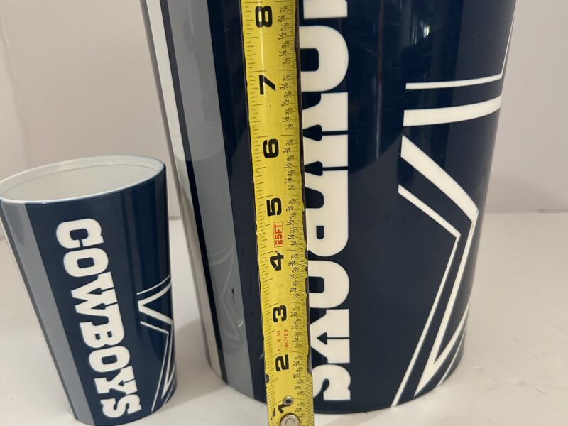 Dallas Cowboy trash can and cup