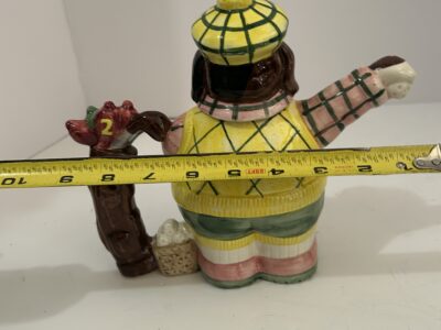 Vintage 1993 OCI Omnibus Ceramic Dog Teapot Bag Clubs Balls
