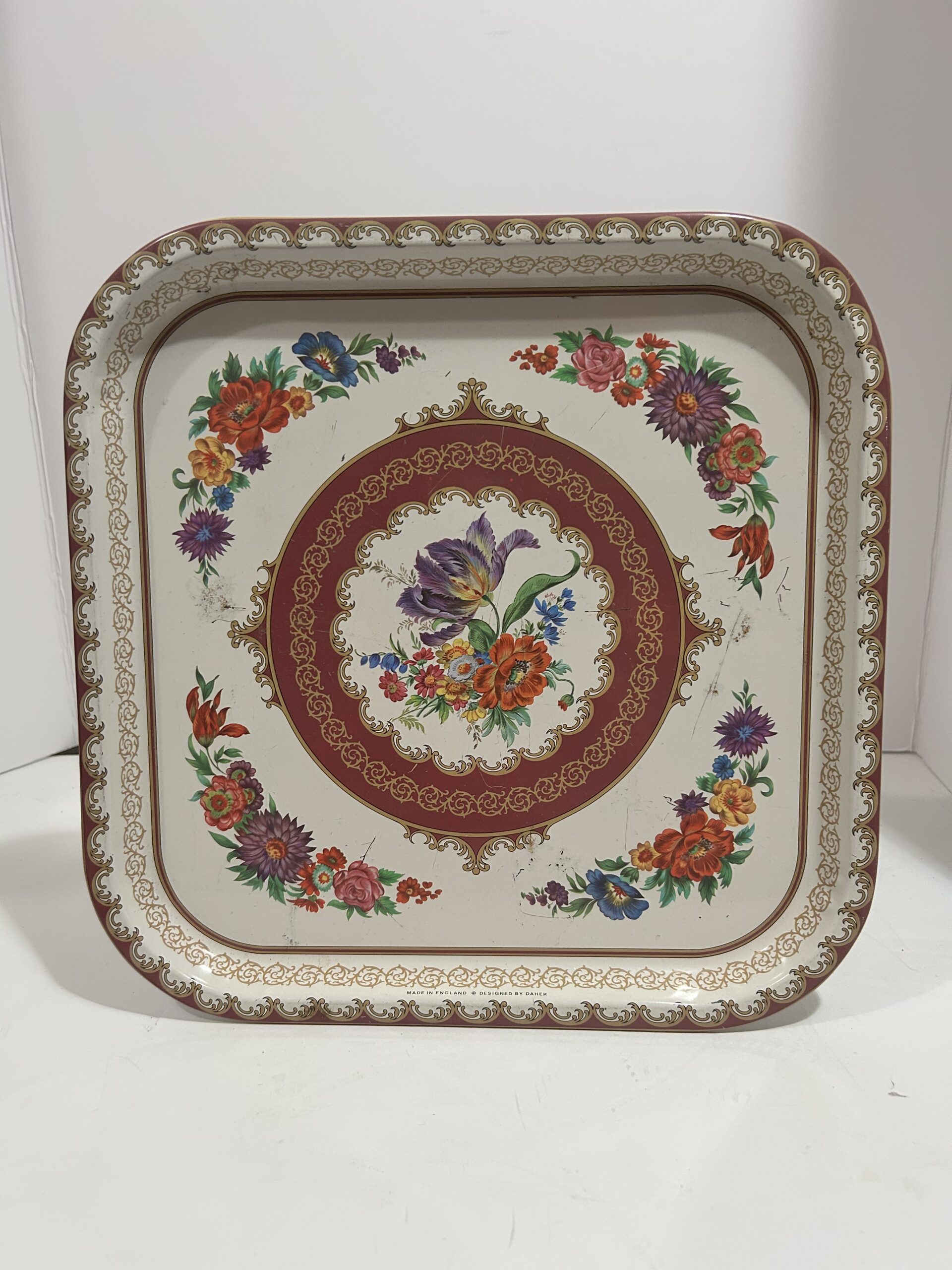 Vintage decorative tin by Daher made in England