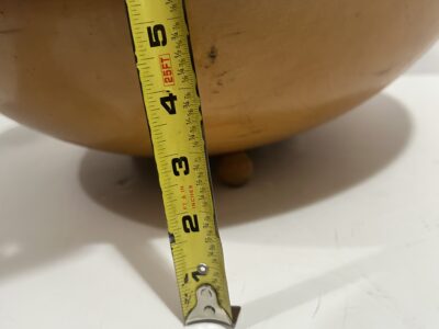 Vintage large footed wooden display bowl