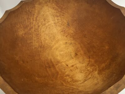 Vintage large footed wooden display bowl