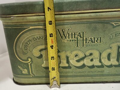 Large vintage tin bread box /decor