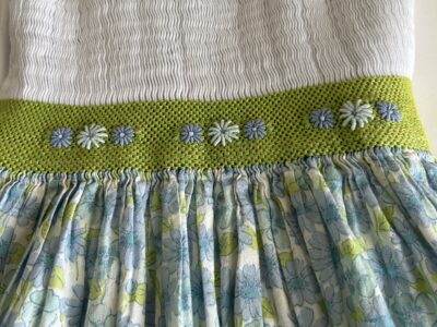 Blue and White Sleeveless Sundress with Scoop Neck Anavini size 6 girl