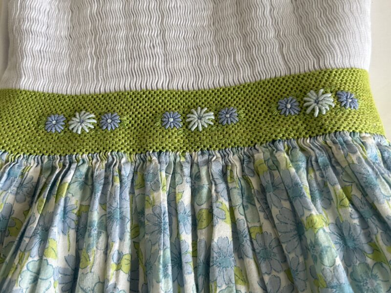 Blue and White Sleeveless Sundress with Scoop Neck Anavini size 6 girl