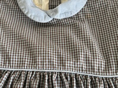 Strasburg Black and White Gingham Sundress with Peter Pan Collar 5y