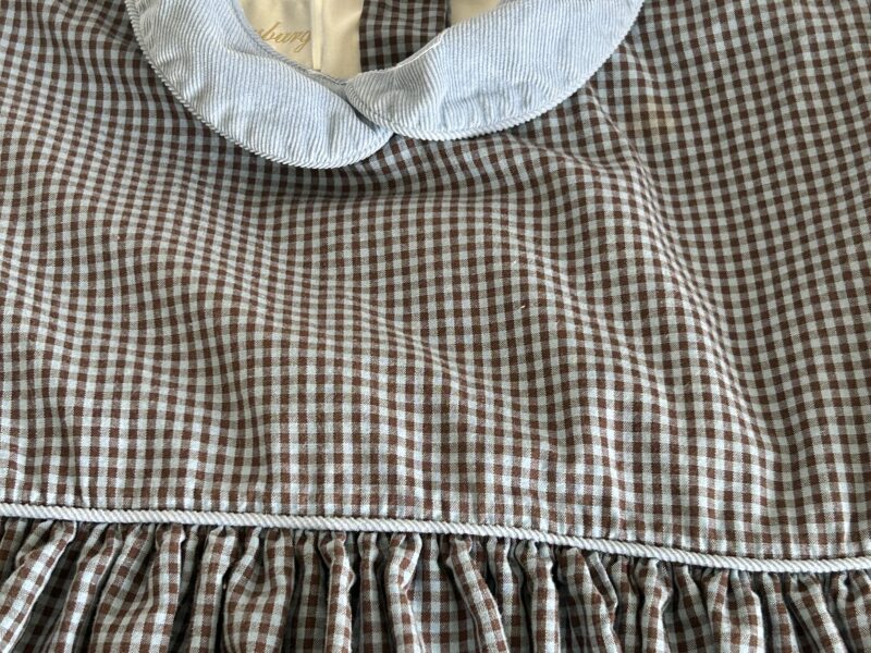 Strasburg Black and White Gingham Sundress with Peter Pan Collar 5y