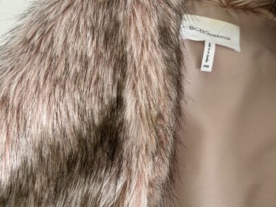 BCBGeneration Brown Faux Fur Vest Cozy and Stylish