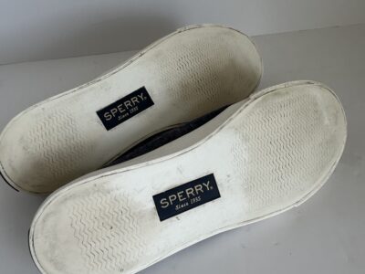 Sperry Blue and Brown Casual Sneakers with Leather Laces 6.5