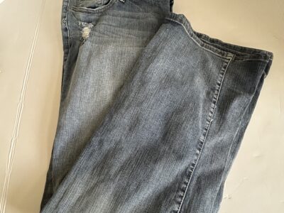 Torrid Blue Flare Wide Leg Jeans with Distressed Details 20XT