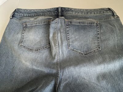Torrid Blue Flare Wide Leg Jeans with Distressed Details 20XT