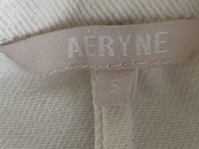 Cream Relaxed Jumpsuit with Natural Texture By Aeryne S