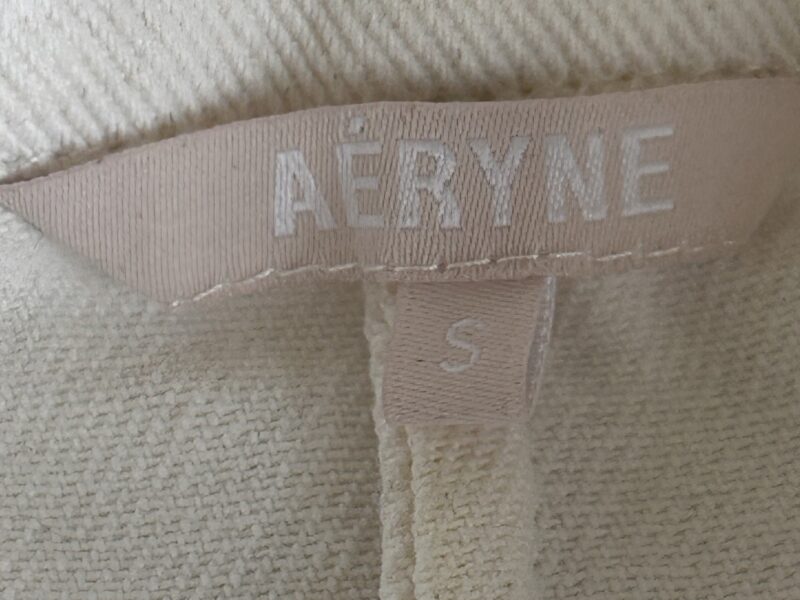 Cream Relaxed Jumpsuit with Natural Texture By Aeryne S