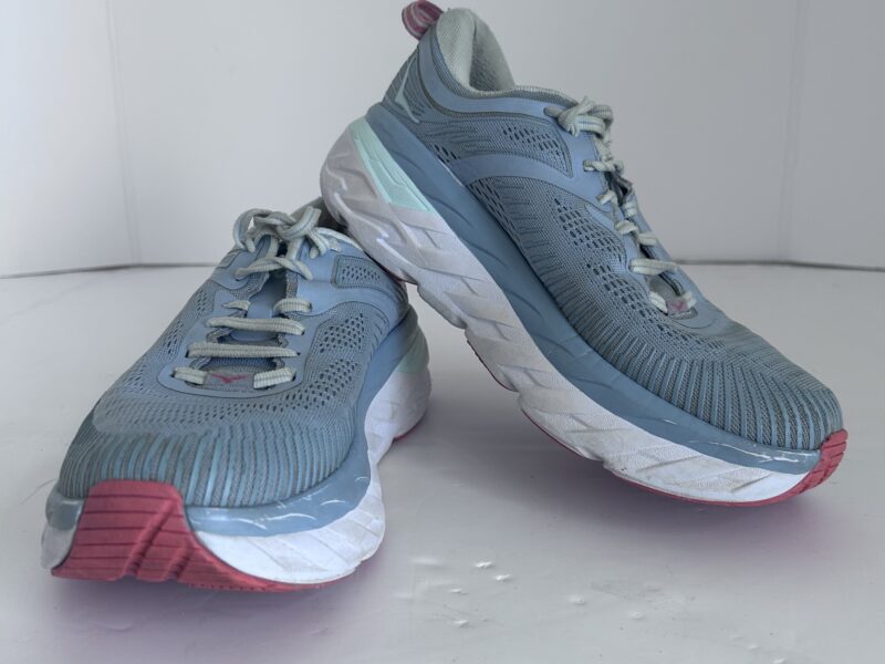 Hoka Blue and Orange Athletic Shoes with Breathable Mesh 8.5