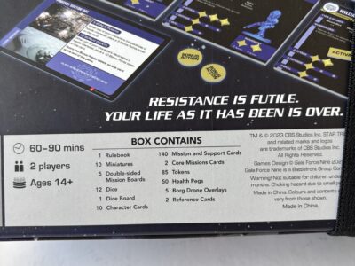 STAR TREK Away Missions miniature board game 2 players fed vs borg