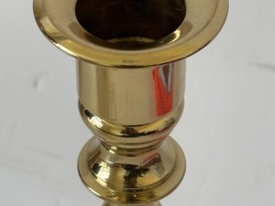 Baldwin 7" tall brass candle holder polished brass stand