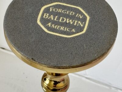Baldwin 7" tall brass candle holder polished brass stand