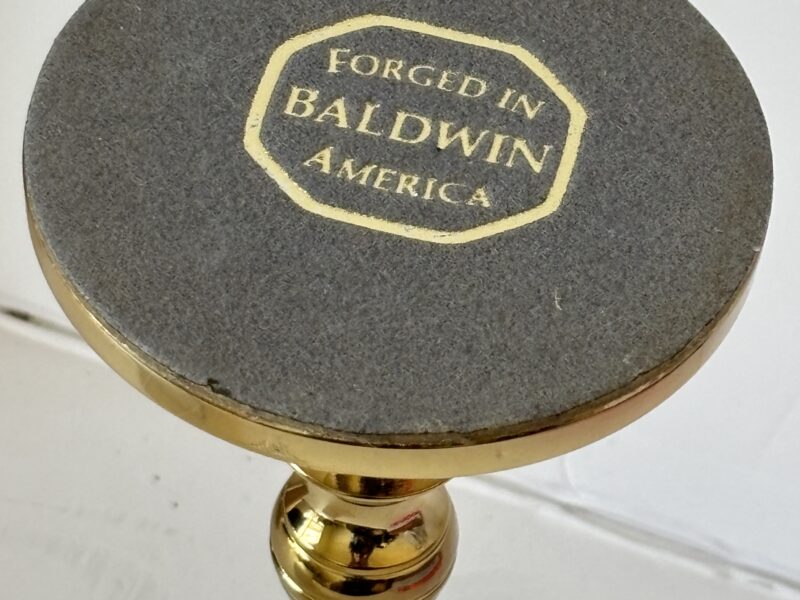 Baldwin 7" tall brass candle holder polished brass stand