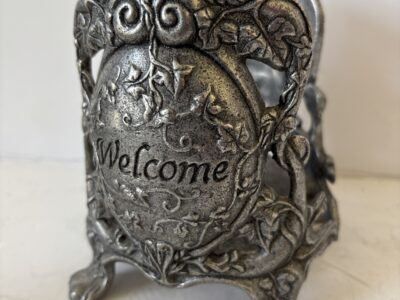 Vtg Silverplate candle jar or votive jar holder potpourri holder