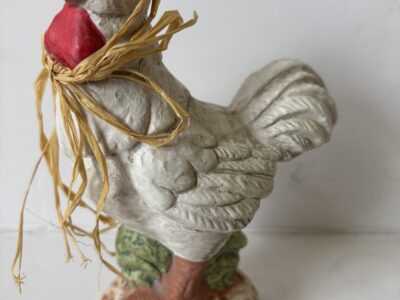 Vintage ceramic 6-1/2" tall chicken figurine