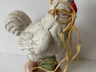 Vintage ceramic 6-1/2" tall chicken figurine