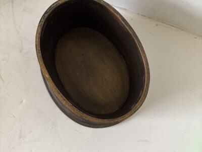 Vintage Urn or trinket box with sitting dog figure on lid