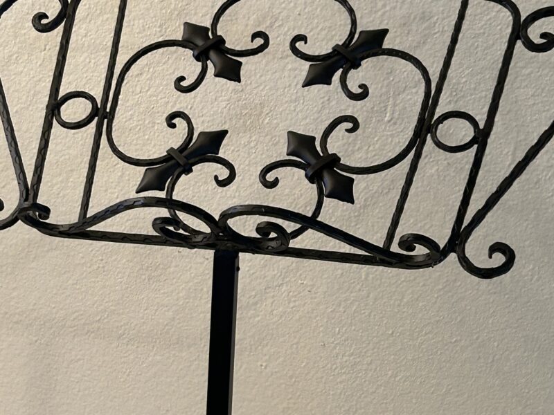 Wrought iron ornate music stand