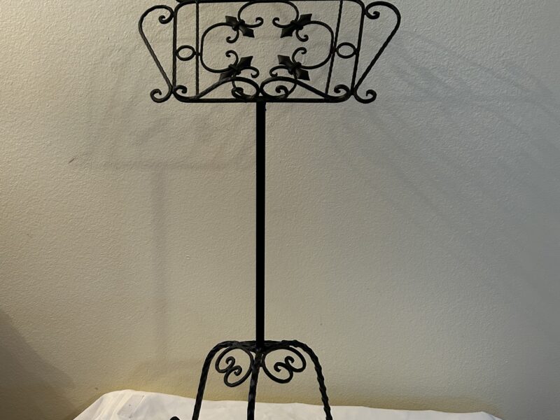 Wrought iron ornate music stand