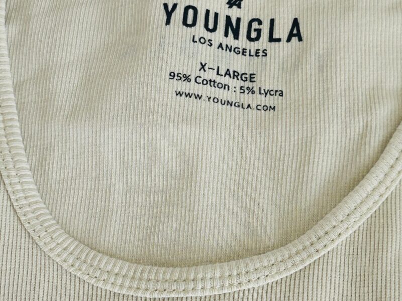 YoungLA Cream Sleeveless Tank Top XL
