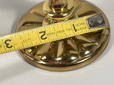 Pair of weighted Baldwin candle holder with glass votive
