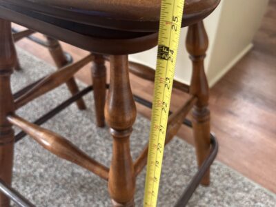 SOLD VTG Ethan Allen Heirloom Maple Swivel Barstools Set of 3
