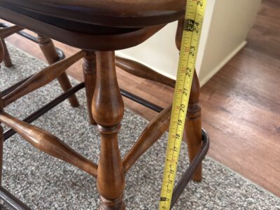 SOLD VTG Ethan Allen Heirloom Maple Swivel Barstools Set of 3