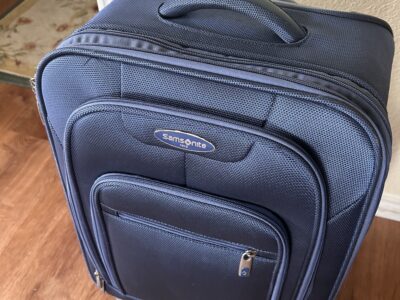 Used Samsonite carryon luggage blue