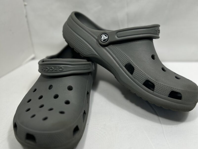 CROCS Gray Sandals with Perforated Design and Rotating Heel Strap