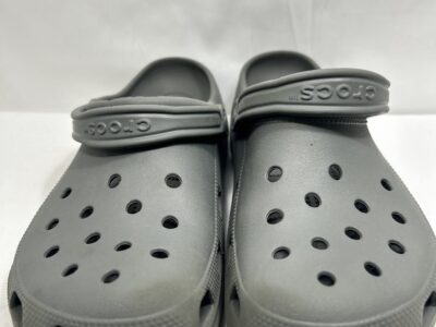CROCS Gray Sandals with Perforated Design and Rotating Heel Strap