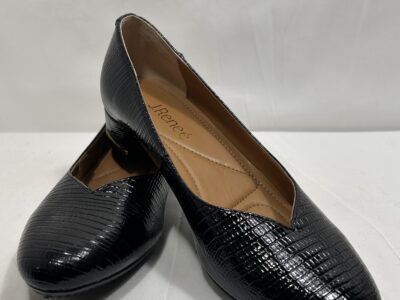 J.Renee Black Crocodile-Textured Loafers Elegant Flats Size 7