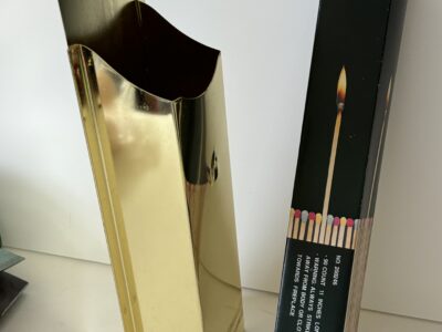 Brass Fireplace match holder wall mount