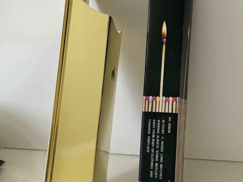 Brass Fireplace match holder wall mount
