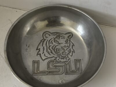LSU TIGERS Silverplate 6" bowl for keys trinkets coins etc