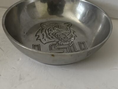 LSU TIGERS Silverplate 6" bowl for keys trinkets coins etc