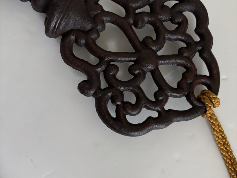 Decorative 12" ornate skeleton key with tassel