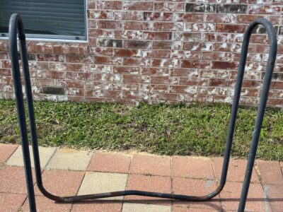 SOLD Used Outdoor Metal log rest 45" x 45" x 11"
